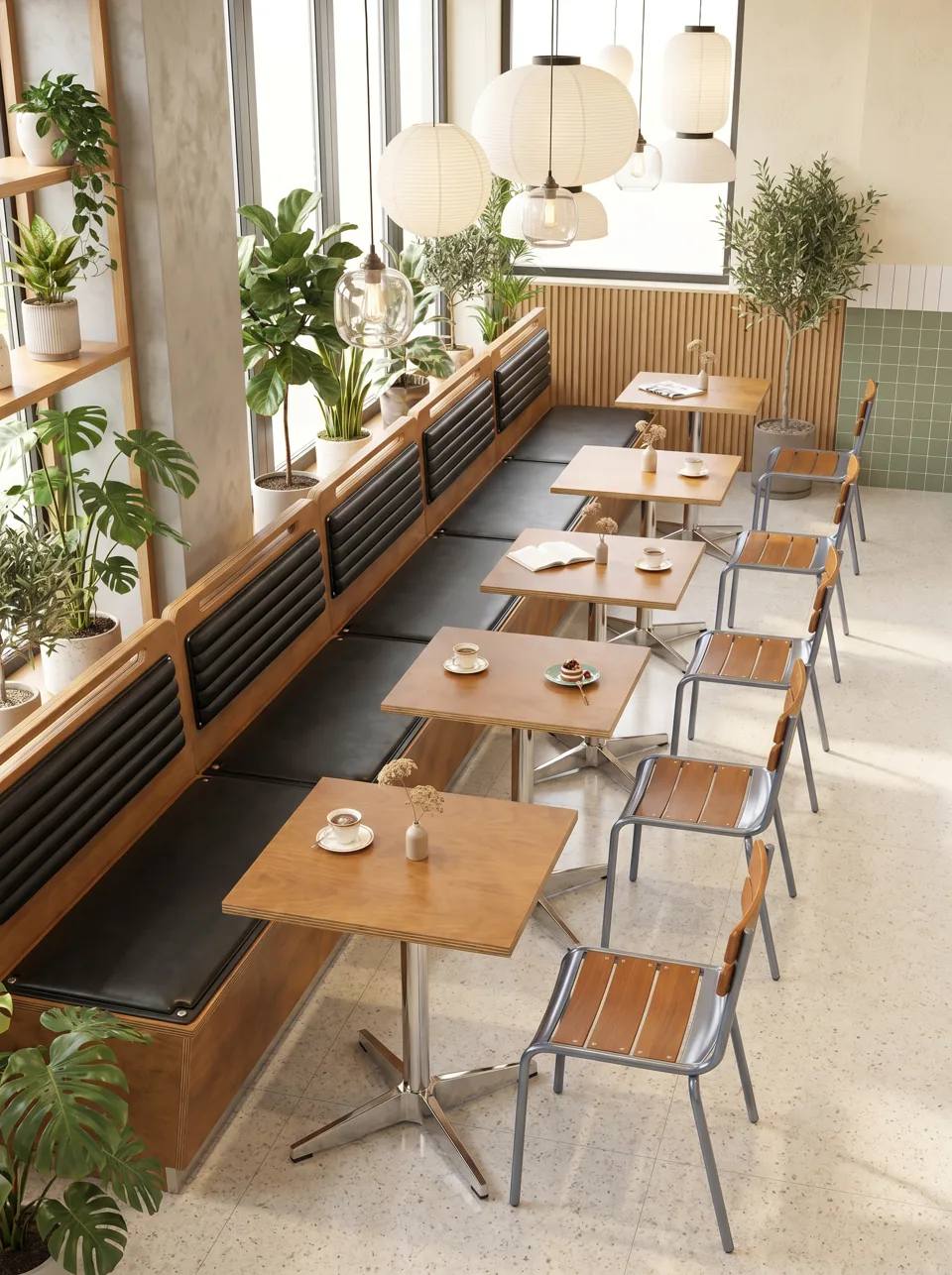 More seats per square foot, fewer cleaning minutes